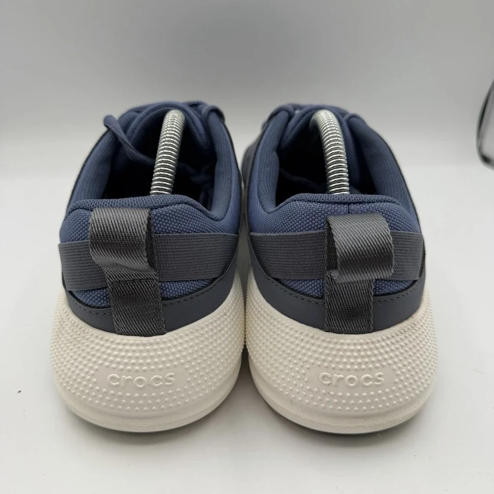 Crocs On the Clock‎ Work Sneakers Mens 11.5 Blue Slip Resistant Shoes 209475